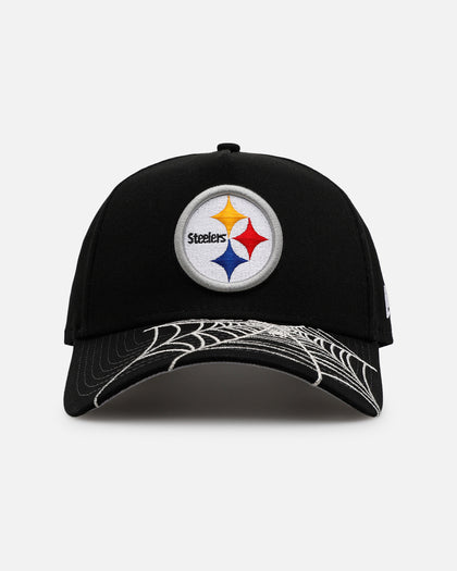 New Era Pittsburgh Steelers 'Spider Web Visor' 9FORTY A-Frame Snapback Black