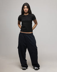 American Thrift Women's Shrunken T-Shirt Black