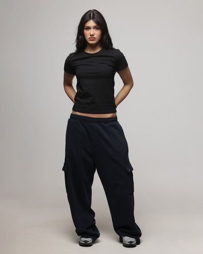 American Thrift Women's Shrunken T-Shirt Black