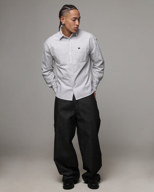 American Thrift Oxford Long Sleeve Shirt Brown Stripe