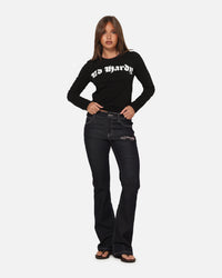 Ed Hardy Women's Tiger Long Sleeve T-Shirt Black