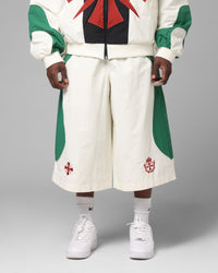 Loiter Club Classic Track Shorts White/Green