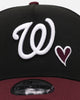 New Era Washington Nationals 'Burgundy Hearts' 9FORTY A-Frame Snapback Black/Maroon