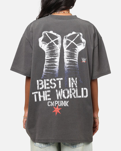 Culture Kings X WWE CM Punk Heavy T-Shirt Black Wash