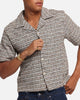 XXIII Boucle Tweed Crop Button Up Shirt Cream/Brown