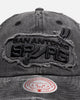 Mitchell & Ness San Antonio Spurs 'Destroyed' Dad Fit Strapback Washed Black