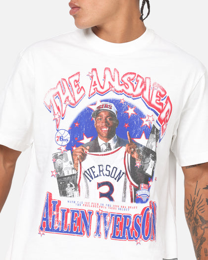 Mitchell & Ness Allen Iverson Star Burster T-Shirt Vintage White