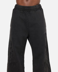 Saint Morta Crested Wing Sweatpants Washed Black