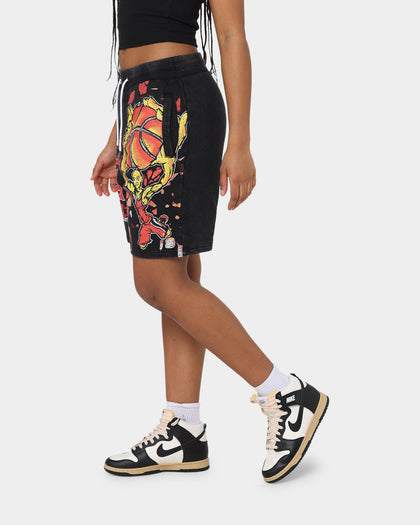 Starter Slamming Track Shorts Washed Black