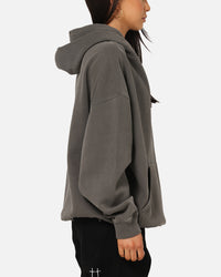 Saint Morta Studios Logo Boxy Hoodie Washed Black