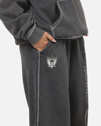 Mitchell & Ness Las Vegas Raiders Star Script Relaxed Track Pants Washed Black