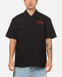Von Dutch Oval Button Up Shirt Black