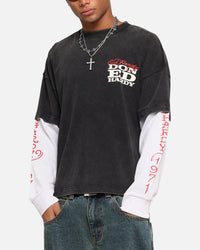 Ed Hardy Love Kills Layered Long Sleeve T-Shirt Black