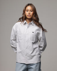 American Thrift Oxford Long Sleeve Shirt Brown Stripe