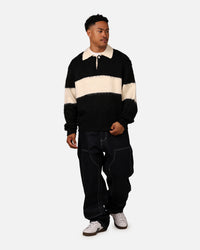 MNML Mohair Rugby Sweater Black/White