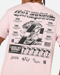Mitchell & Ness Los Angeles Lakers Champ Chrome T-Shirt Pink
