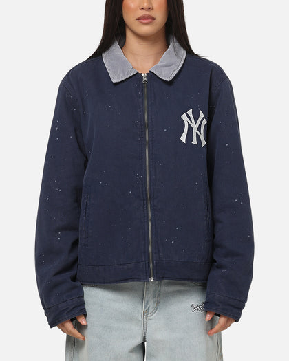 Majestic Athletic New York Yankees Paint Splat Carpenter Jacket Indigo
