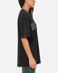 Ed Hardy Distressed Chrome T-Shirt Black