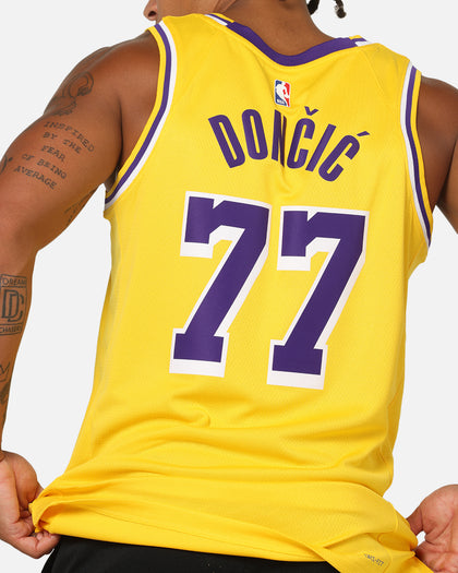 Nike Luka Doncic Los Angeles Lakers #77 Icon Edition 2022/23 Nike Dri-Fit NBA Swingman Jersey Amarillo/Doncic