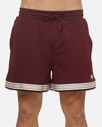 Adidas Warp Knit Shorts Maroon