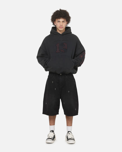 Saint Morta Requiem Boxy Hoodie Washed Black