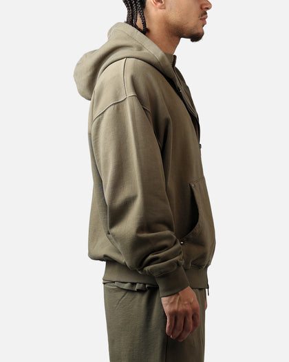 American Thrift Zip Hoodie Washed Olive