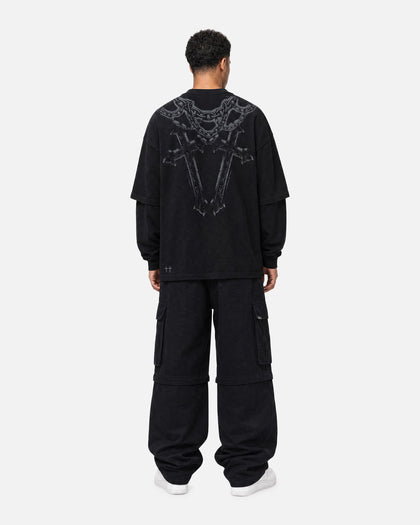 Saint Morta Renaissance Layered Long Sleeve T-Shirt Washed Black