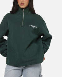 Vouseti The OG Quarter Zip Crewneck Forest Green