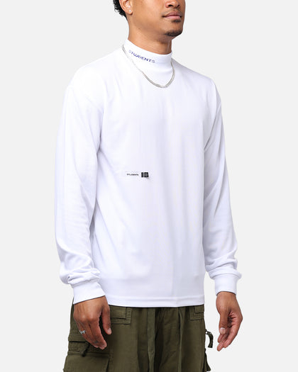 Students Golf Host Long Sleeve Mock Neck T-Shirt White