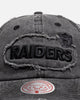 Mitchell & Ness Las Vegas Raiders 'Destroyed' Dad Fit Strapback Washed Black