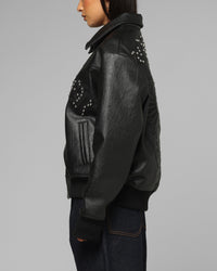 Loiter Imperial Vegan Leather Jacket Black