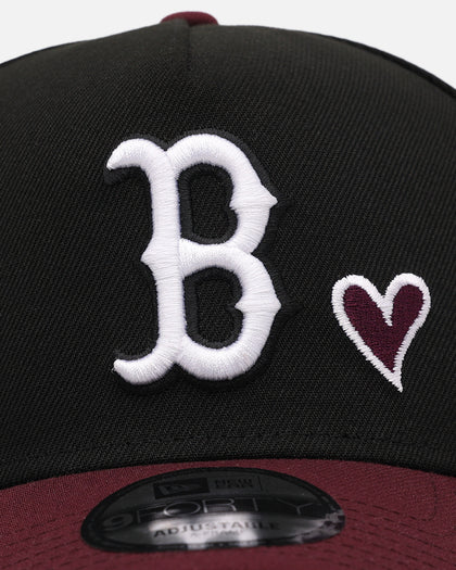 New Era Boston Red Sox 'Burgundy Hearts' 9FORTY A-Frame Snapback Black/Maroon