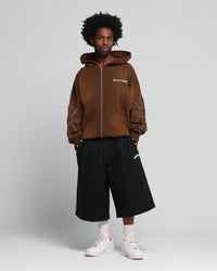 Loiter Atmosphere Zip Hoodie Vintage Brown