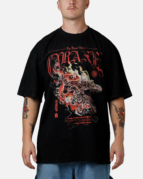 73Studio X House Of The Dragon Caraxes T-Shirt Black Acidwash