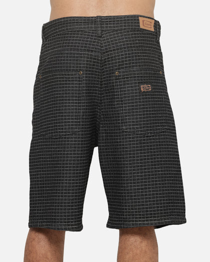 Carre Grid Solace Jorts Black Denim