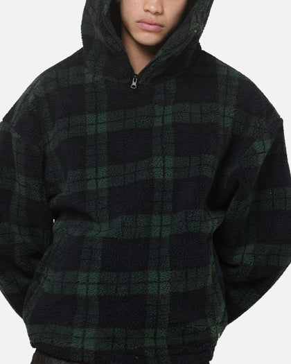 Carre Sherpa Hooded Jumper Tartan Plaid