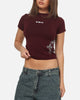 Ed Hardy Women's Cross Baby T-Shirt Plum