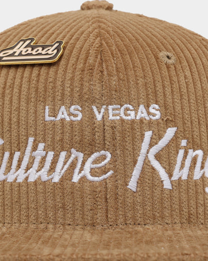 Hood X Culture Kings Las Vegas Collab Original Corduroy Snapback Mocha