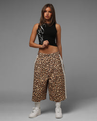 Loiter Lace Jorts Leopard