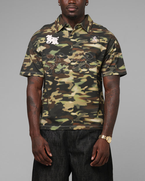 Loiter Unity Polo T-Shirt Camo