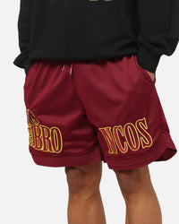 Bleacher Athletic Brisbane Broncos NRL Adult Basketball Shorts Maroon