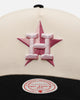 Mitchell & Ness Houston Astros 'Pink Team Logo' Pro Pinch Snapback Off White