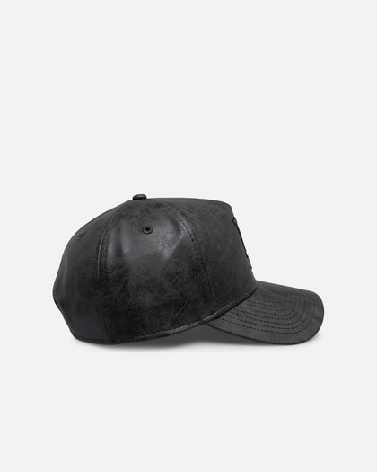 New Era Los Angeles Dodgers 'Tonal Cracked Leather' 9FORTY A-Frame Snapback Black