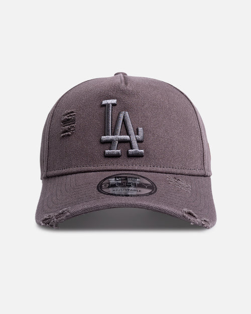 New Era Los Angeles Dodgers 'Canvas Graphite Grey' 9FORTY A-Frame Snapback Washed Graphite