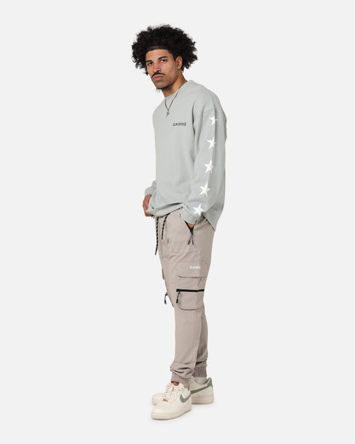 Carre Waffle Workwear Long Sleeve T-Shirt Grey