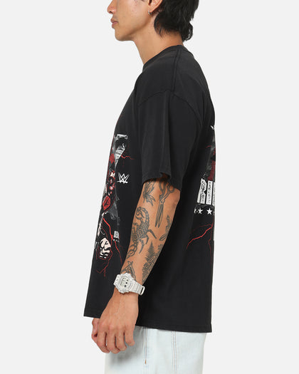 73Studio X WWE Roman Reigns Vintage T-Shirt Black Acidwash
