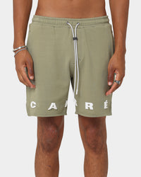 Carré Enhance Fleece Shorts Army Green