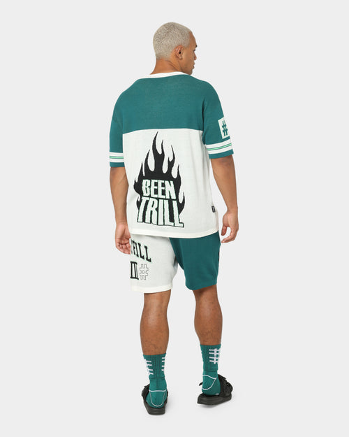 BEENTRILL Numerals Football Jersey Cream/Green
