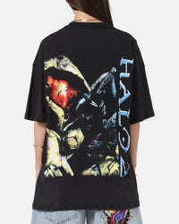 73Studio X Halo Halo 2 Masterchief Vintage T-Shirt Black Acidwash