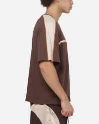 Mitchell & Ness New York Knicks Y2K Cropped T-Shirt Seal Brown
